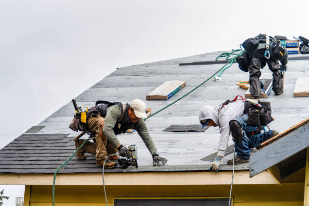 Professional Roofing technician working in West College Corner, IN